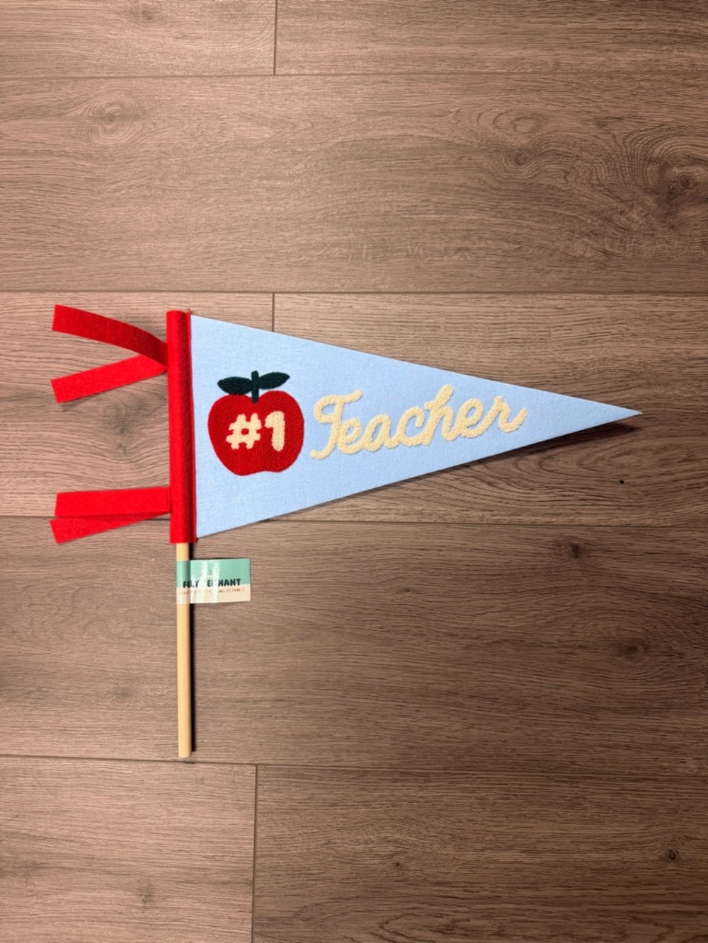 2026 Target Bullseye Playground #1 Teacher Blue & Red Felt Pennant Flag, New!